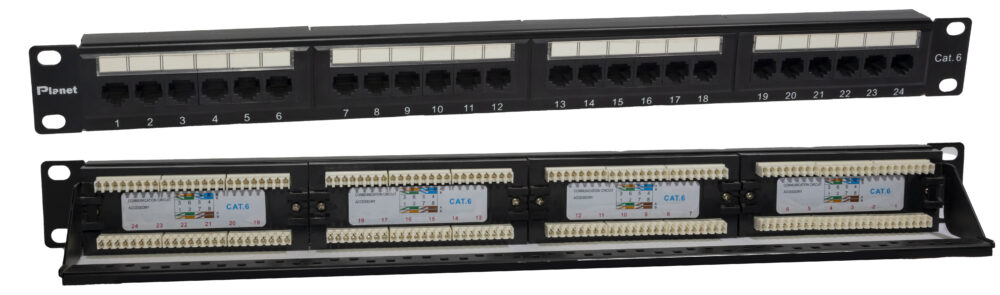 Cat.6 UTP 24-Port Patch Panel Loaded