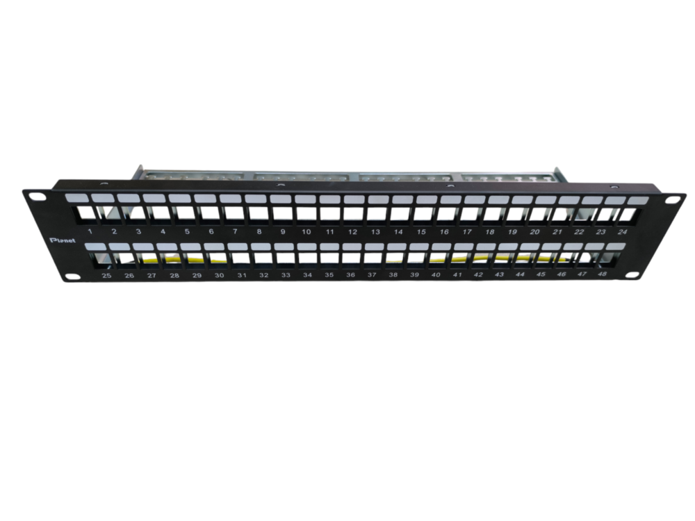 48-port Blank Patch Panel, Shielded Jack Style