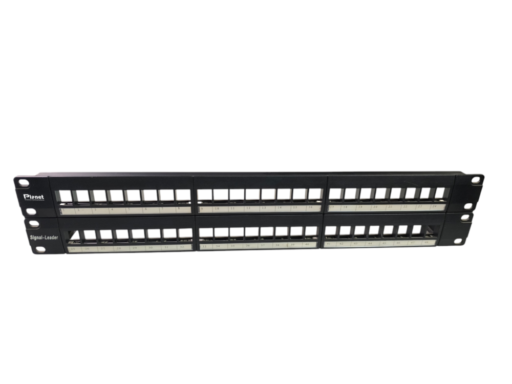 48-port Unloaded Patch Panel, Unshielded Jack Style